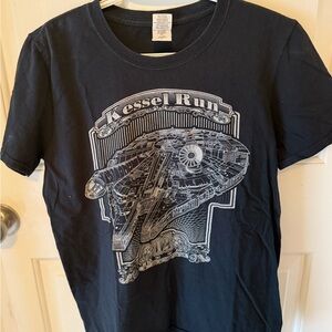 Black Star Wars Kessel Run T-Shirt